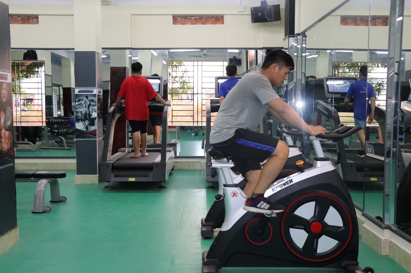 Phòng GYM tại nhà nghỉ ca công ty Thép Miền Nam - VNSTEEL