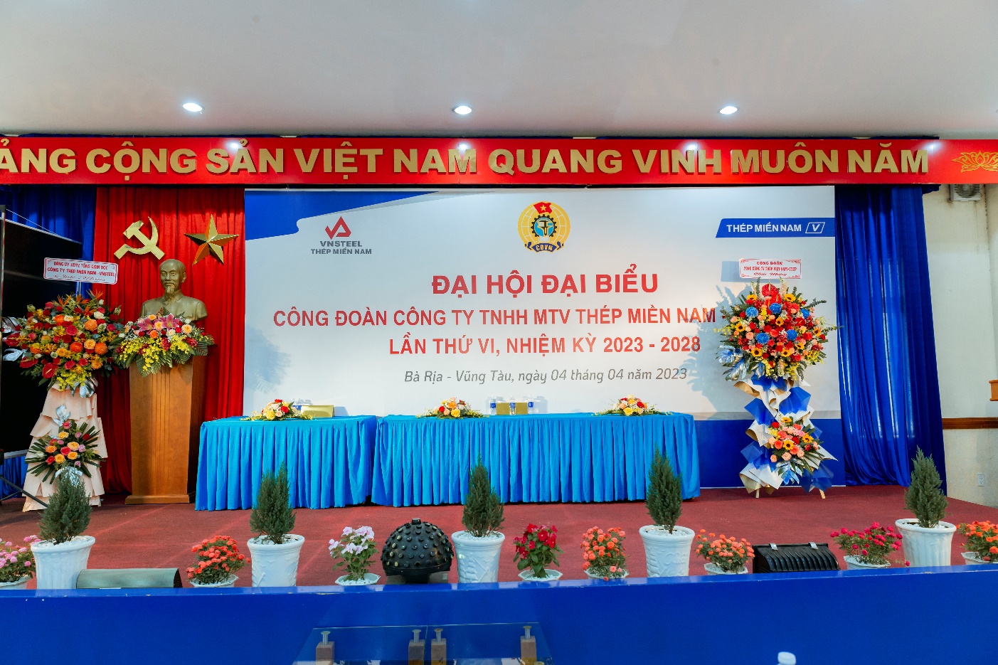 Đại hội đại biểu Công đoàn Công ty TNHH MTV Thép Miền Nam-VNSTEEL lần thứ VI, nhiệm kỳ 2023-2028