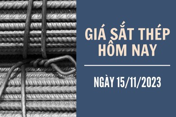 Giá sắt thép xây dựng hôm nay 15/11: Tăng trở lại, ghi nhận ở mức 3.935 nhân dân tệ/tấn