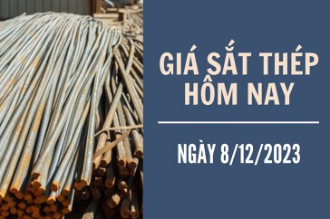 Giá sắt thép xây dựng hôm nay 8/12: Thép Trung Quốc tăng thêm 62 nhân dân tệ/tấn