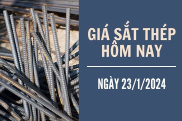 Giá sắt thép xây dựng hôm nay 23/1: Tiếp đà tăng, ghi nhận ở mức 3.906 nhân dân tệ/tấn