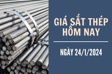 Giá sắt thép xây dựng hôm nay 24/1: Thép Trung Quốc mở rộng đà tăng sang phiên thứ 4 liên tiếp