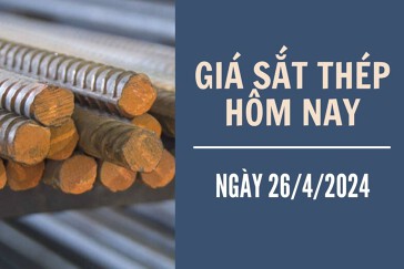 Giá sắt thép xây dựng giảm trở lại chỉ sau 1 phiên tăng trên Sàn SHFE ngày 26/4