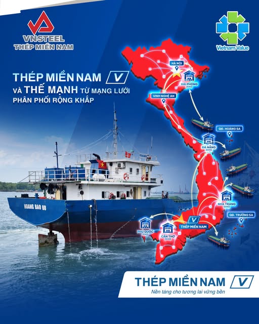 Thép Miền Nam - VNSTEEL và thế mạnh từ mạng lưới phân phối rộng khắp