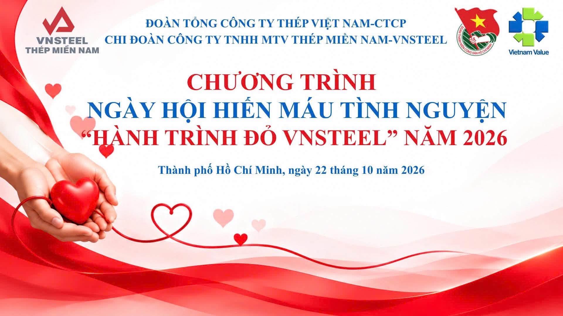 Hành trình đỏ VNSTEEL 2026 – Kết nối trái tim, Kết nối sự sống
